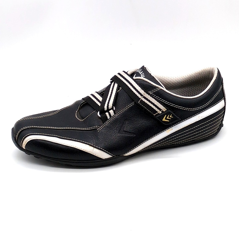 Callaway Shoes Womens Cruiser Black 9 Golf Sneaker Leather Hook Loop W466-21